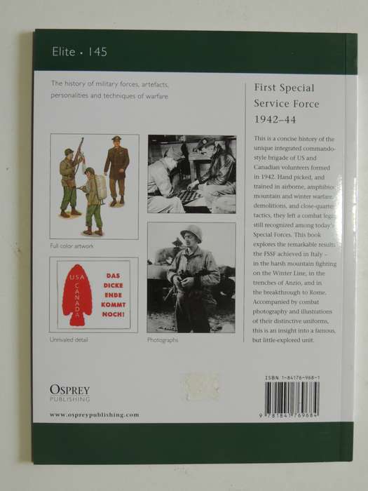 Osprey Elite Series: First Special Service Force 1942-44 Bret Werner