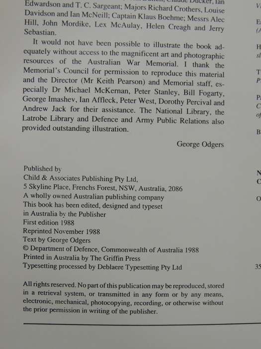 Army Australia - An Illustrated History - George Odgers