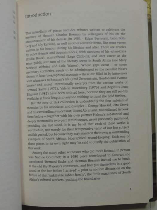 Remembering Bosman - Herman Charles Recollected - ed Stephen Gray