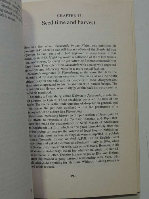 The Life Of Herman Charles Bosman - Valerie Rosenberg