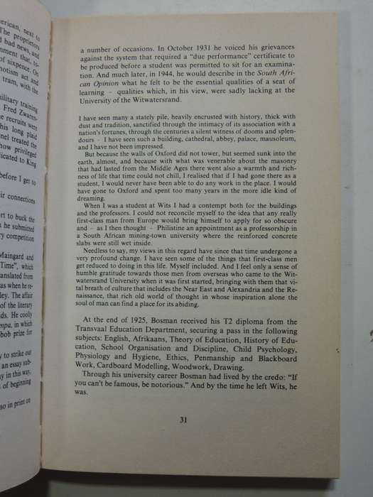 The Life Of Herman Charles Bosman - Valerie Rosenberg