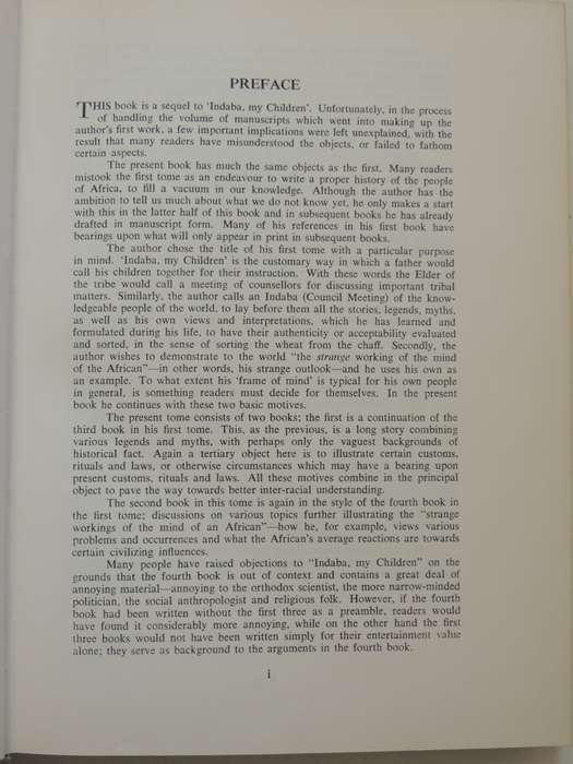 Africa is my Witness - Vusamazulu Credo Mutwa   (Sequal to INDABA, MY CHILDREN) 1966 1st Std Edition