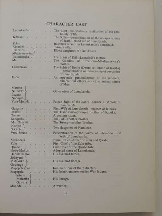 Africa is my Witness - Vusamazulu Credo Mutwa   (Sequal to INDABA, MY CHILDREN) 1966 1st Std Edition
