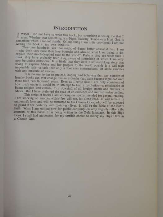 Africa is my Witness - Vusamazulu Credo Mutwa   (Sequal to INDABA, MY CHILDREN) 1966 1st Std Edition