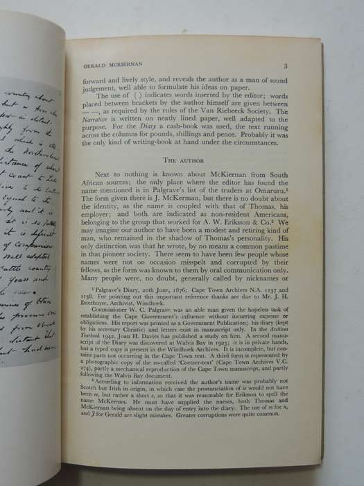 The Narrative And Journal Of Gerald McKiernan In South West Africa - VRS I No. 35- Dr. P. Serton