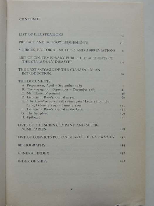 The Last Voyage Of The Guardian Lieutenant Riou,Commander 1789-1791,VRS Series 2 No. 20 - ed MD Nash