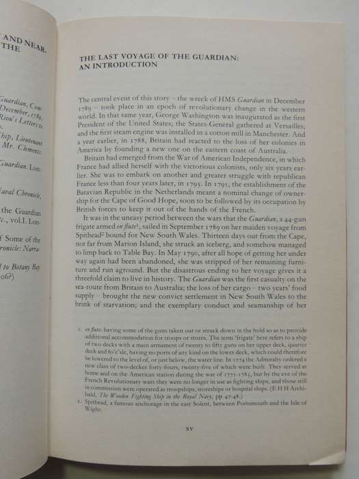 The Last Voyage Of The Guardian Lieutenant Riou,Commander 1789-1791,VRS Series 2 No. 20 - ed MD Nash