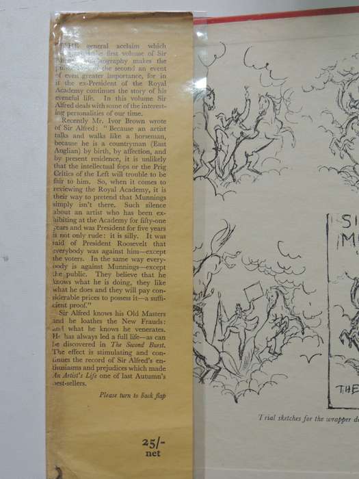 Sir Alfred Munnings 4 Vols, An Artists Life, The Second Burst,The Finish, Ballads & Poems Sir Alfred