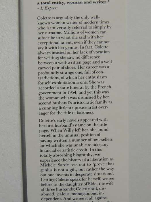 Colette : A Biography- Michele Sarde, Translated by Richard Miller