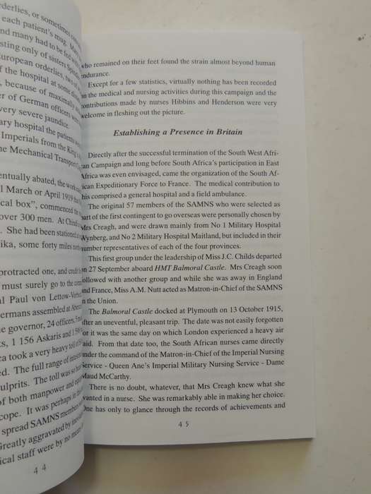 Military Nursing In South Africa, 1914-1994  Col. Dennis O. Stratford & Col. Hazel M. Collins