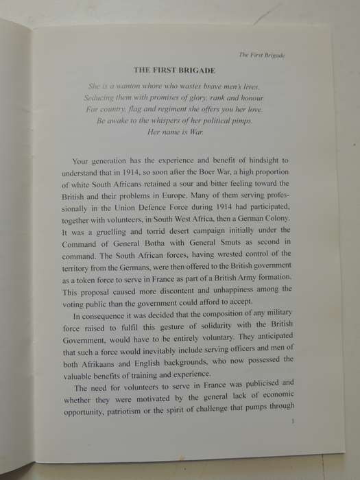 The Brigade - The Story Of Corporal Gareth Evans With The 1st SA Brigade In Egypt And Delville Wood