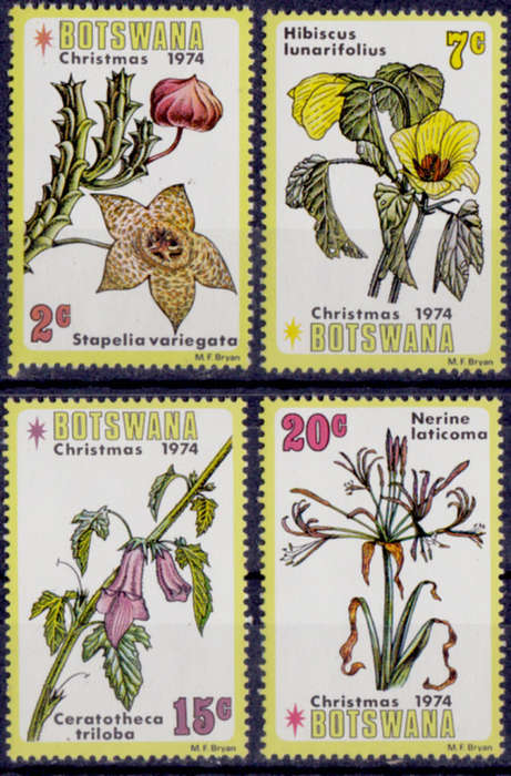 BOTSWANA, 1974. Christmas. Full set