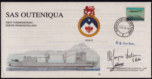 RSA, 1993. SAS Outeniqua. Cover signed