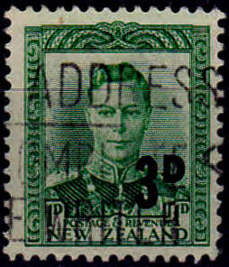 NEW ZEALAND, 1952. King George VI of 1938 surcharged. Single