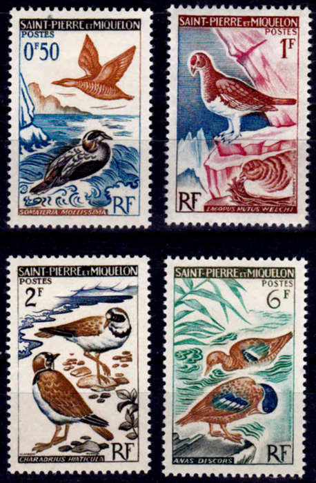 ST PIERRE MIQUELON 1963, 4 March. Birds, set, MH, CV +/-R 230.00 view scans