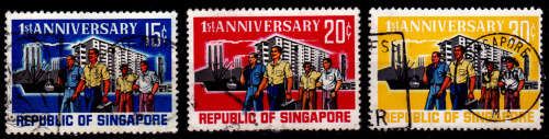 SINGAPORE, 1966. National day. Full set