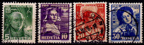 SWITZERLAND 1936, 1 Dec. 100th Anniv Death of HG Nageli, set, UH, CV +/-R 600.00 view scans