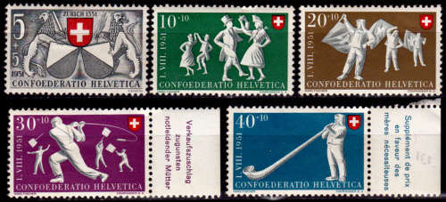 SWITZERLAND 1951, 1 June. Pro Patria - 600th Anniv Confederation, set, MH, CV +/-R 420.00 view scans