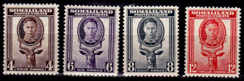 SOMALILAND 1942, 27 April. Kudu, set, MH, CV +/- R 220.00, view scans