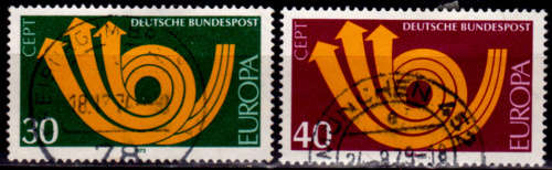 GERMANY 1973, 30 April. EUROPA Stamps, set, UH, CV+/- R 10.00 view scans