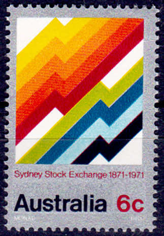 AUSTRALIA, 1971. Stock exchange. Single