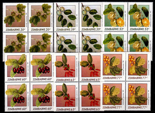ZIMBABWE, 1991. Wild Fruits. Full set