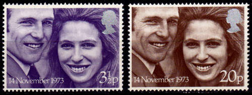 ENGLAND 1973, 14 Nov. WEDDING PRINCESS ANNE, set, MNH, CV +/-R 20.00 view scans