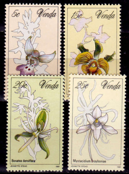 VENDA 1981, 11 Sept. ORCHIDS, set, MNH, CV R 10.00 view scans