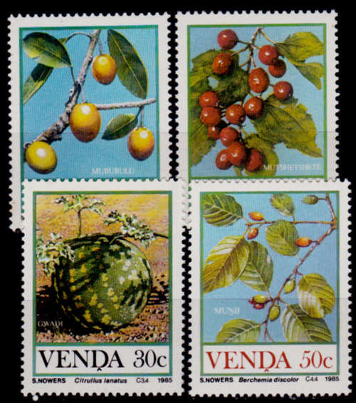 VENDA 1985, 21 June. FOOD FROM THE VELD, set, MNH, CV R 10.00 view scans