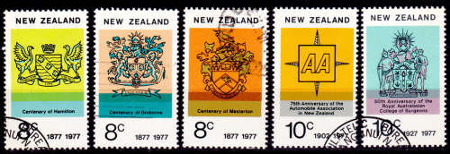NEW ZEALAND 1977, 19 Jan. Anniversaries, set, UH, CV +/-R 25.00 view scans