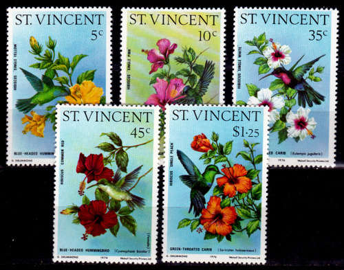ST VINCENT, 1976. Birds. Full set