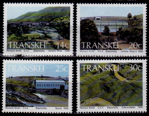 TRANSKEI, 1986. Hydro-electric power stations. Full set