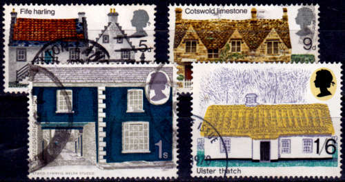 ENGLAND 1970, 11 Feb. BRITISH RURAL ARCHITECTURE, set, UH, CV +/-R 25.00 view scans