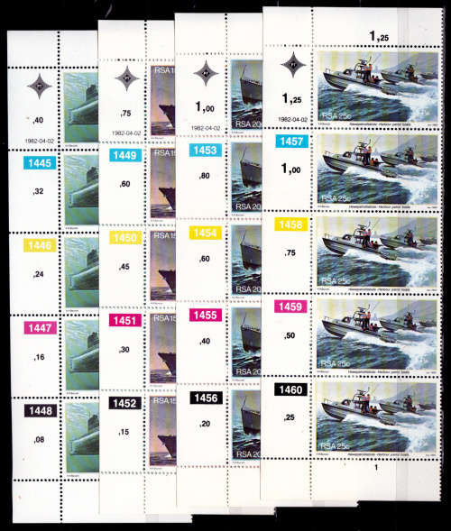 RSA 1982, 2 April. ANNIV of SIMONSTOWN, set controls, MNH, CV R 50.00 view scans