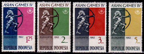 INDONESIA 1962, 24 March. 4th ASIAN GAMES, set, MNH, CV +/-R 45.00 view scans