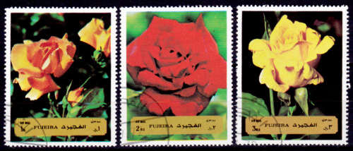 FUJEIRA 1972. AIRMAIL ROSES, set, UNH, CV +/-R 55.00 view scans