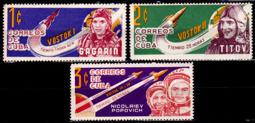 CUBA 1963, 26 Feb. COSMIC FLIGHTS, set, MNH, CV +/-R 25.00 view scans