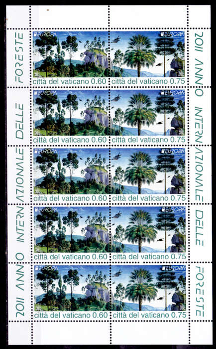 VATICAN CITY, 2011. Europa stamps. Sheetlet
