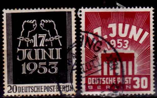 GERMANY BERLIN 1953, 17 Aug. REVOLT JUNE 17th, set, UH, CV +/-R 780.00 view scans