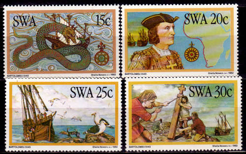 SWA 1982, 28 May. DISCOVERERS OF SWA, set, MNH, CV R 10.00 view scans