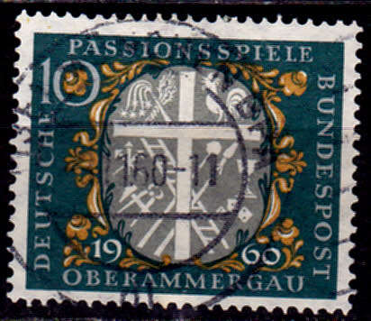 GERMANY 1960, 17 May. PASSION PLAY IN OBERAMMERGAU, single, UH, CV +/-R 5.00 view scans