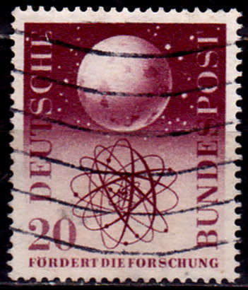 GERMANY 1955, 24 June. SCIENCE, single, UH CV +/-R 30.00 view scans