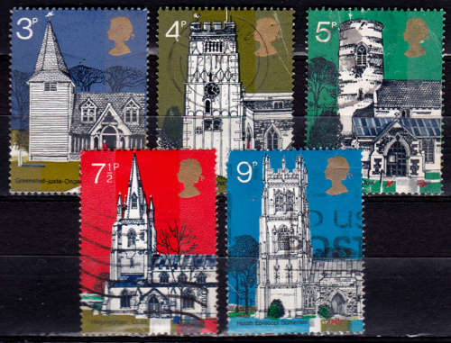 ENGLAND 1972, 21 June. OLD VILLAGE CHURCHES, set, UH, CV +/-R 40.00 view scans