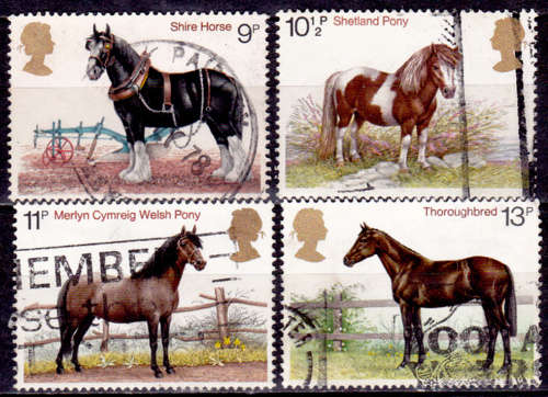 ENGLAND 1978, 5 July. BRITISH HORSES, set, UNH, CV +/-R 30.00 view scans