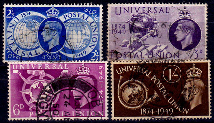 ENGLAND, 1949. Universal postal union. Full set