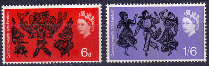 ENGLAND, 1965. Commonwealth arts festival. Full set