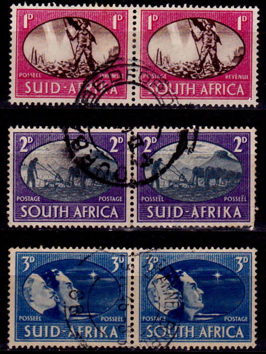 UNION OF SA, 1945. Victory issue. Full set