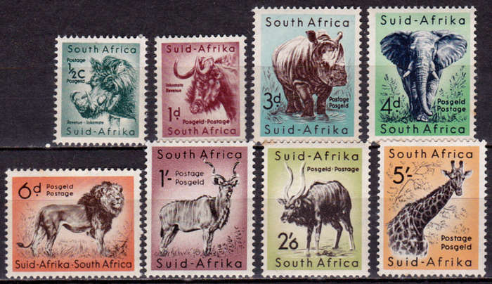 UNION OF SA 1959 - 1961. DEFINITIVE ISSUE, set, MH, CV R 905.00 view scans