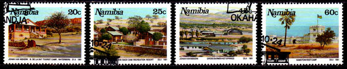 NAMIBIA, 1991. Tourist camps. Full set