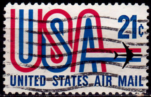 USA 1968, 20 Nov. USA AND JET - Airmail, single, UH, CV +/-R 5.00 view scans